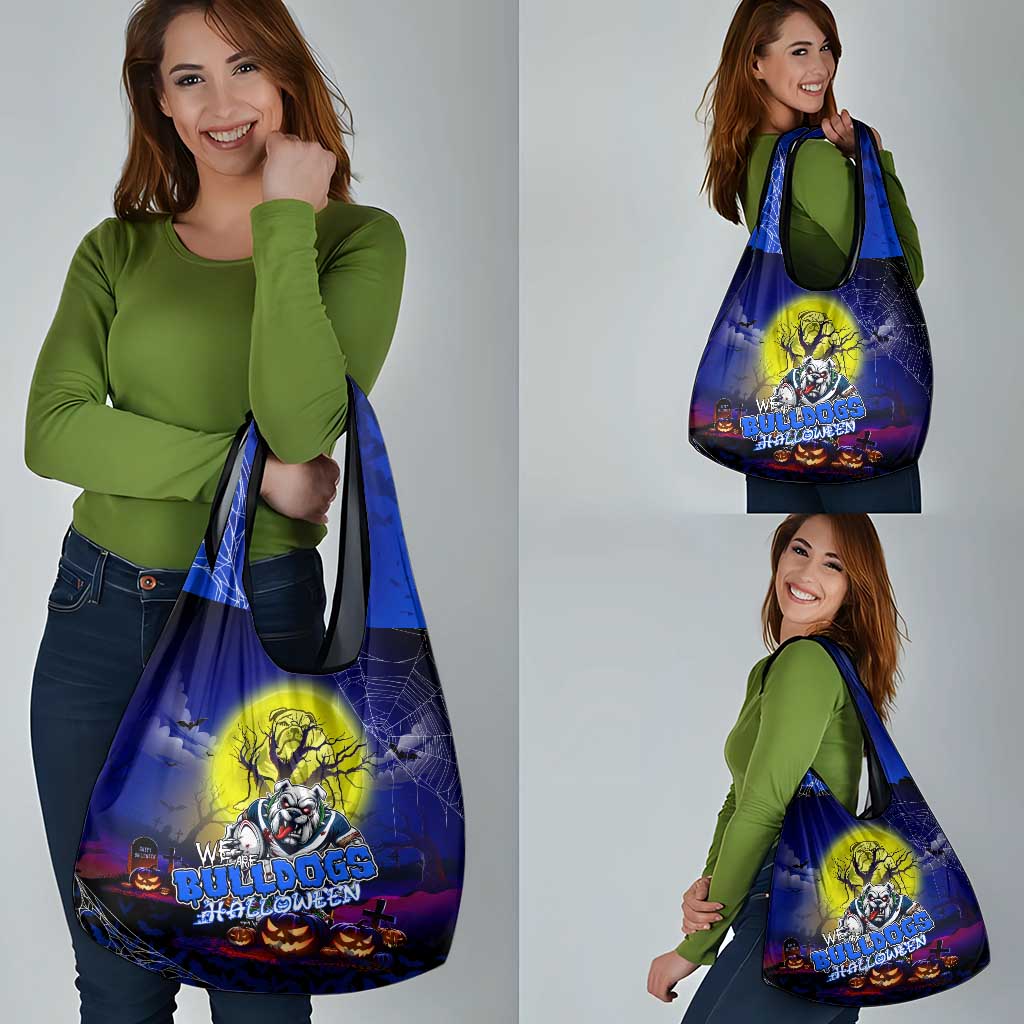 We Are Bulldogs Halloween Grocery Bag Pumpkin Scary Spooky Season - Aussie Hoodie