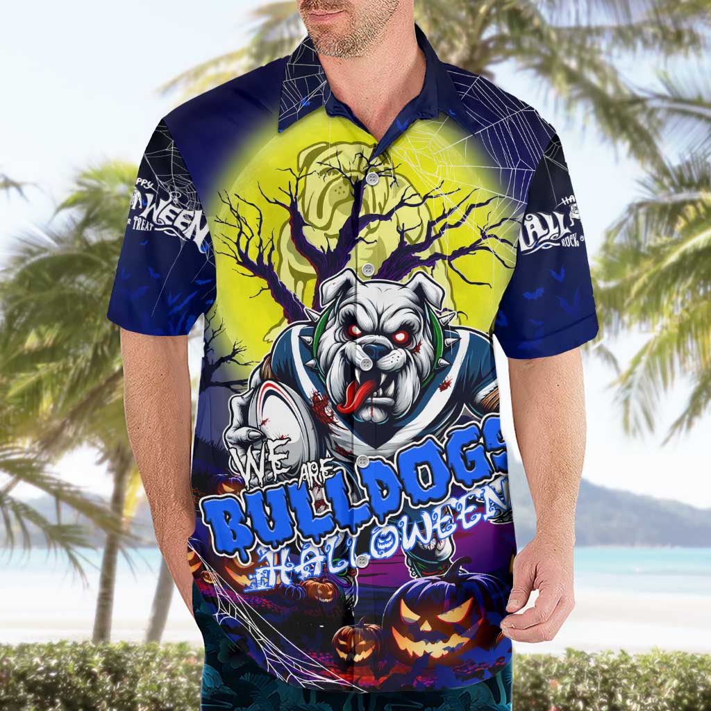 We Are Bulldogs Halloween Hawaiian Shirt Pumpkin Scary Spooky Season - Aussie Hoodie
