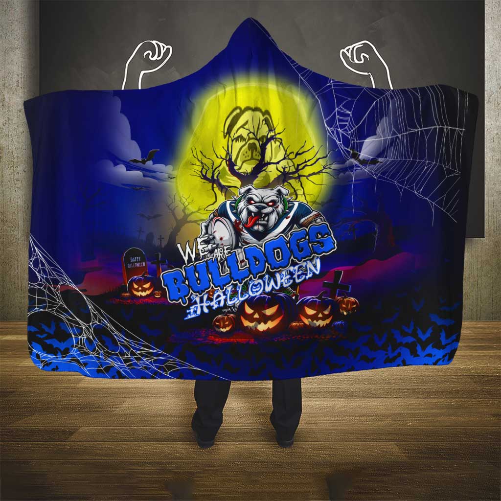 We Are Bulldogs Halloween Hooded Blanket Pumpkin Scary Spooky Season - Aussie Hoodie