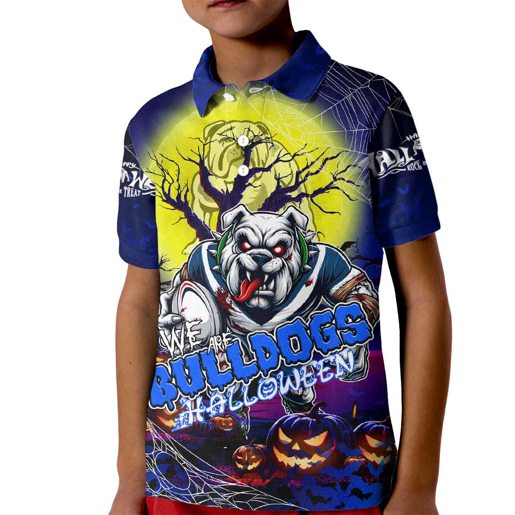 We Are Bulldogs Halloween Kid Polo Shirt Pumpkin Scary Spooky Season - Aussie Hoodie