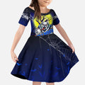 We Are Bulldogs Halloween Kid Short Sleeve Dress Pumpkin Scary Spooky Season - Aussie Hoodie