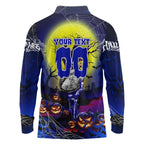We Are Bulldogs Halloween Long Sleeve Polo Shirt Pumpkin Scary Spooky Season - Aussie Hoodie
