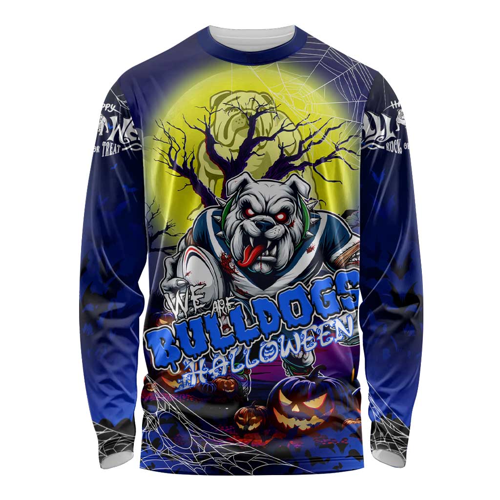 We Are Bulldogs Halloween Long Sleeve Shirt Pumpkin Scary Spooky Season - Aussie Hoodie