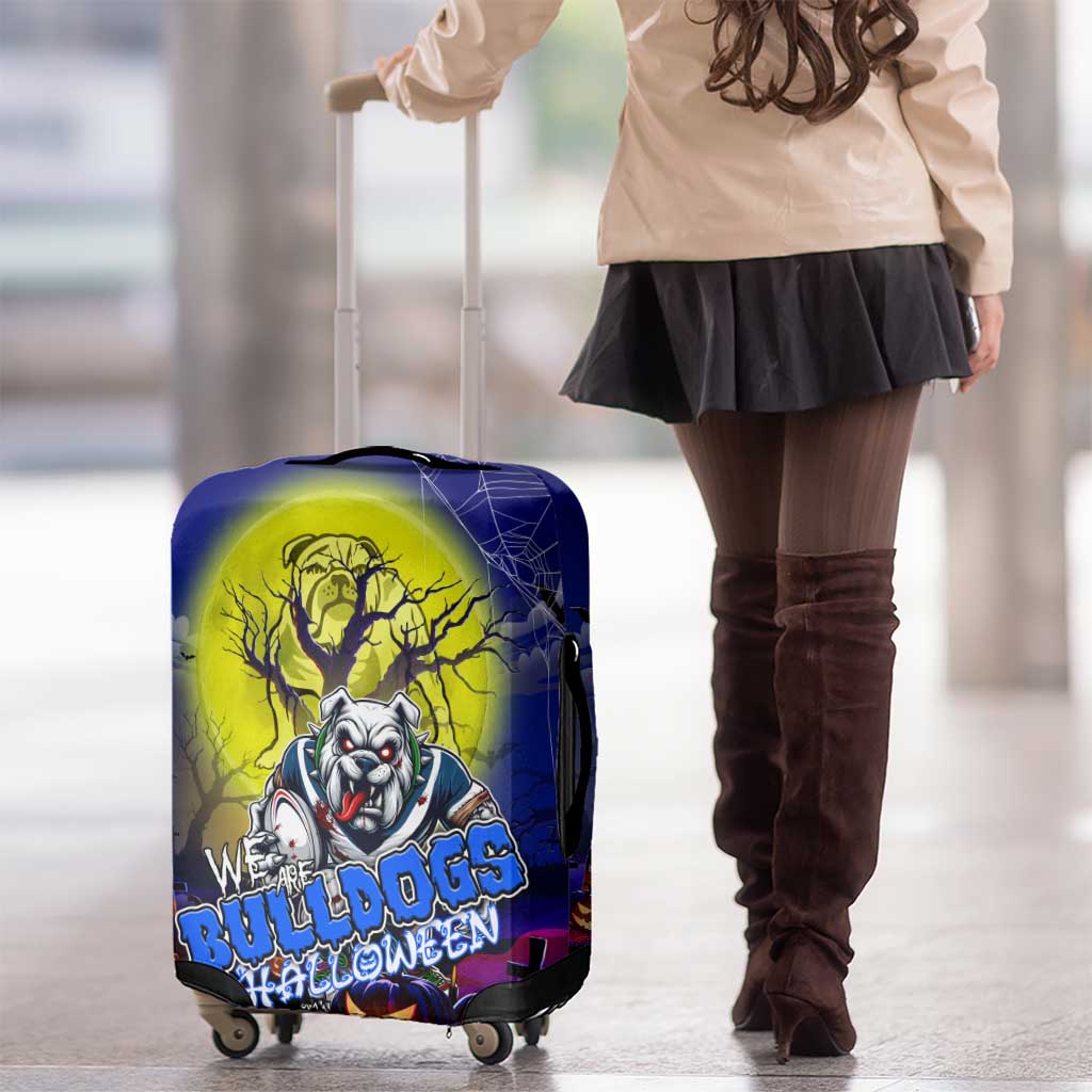 We Are Bulldogs Halloween Luggage Cover Pumpkin Scary Spooky Season - Aussie Hoodie