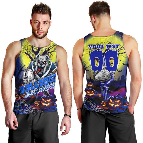 We Are Bulldogs Halloween Men Tank Top Pumpkin Scary Spooky Season - Aussie Hoodie