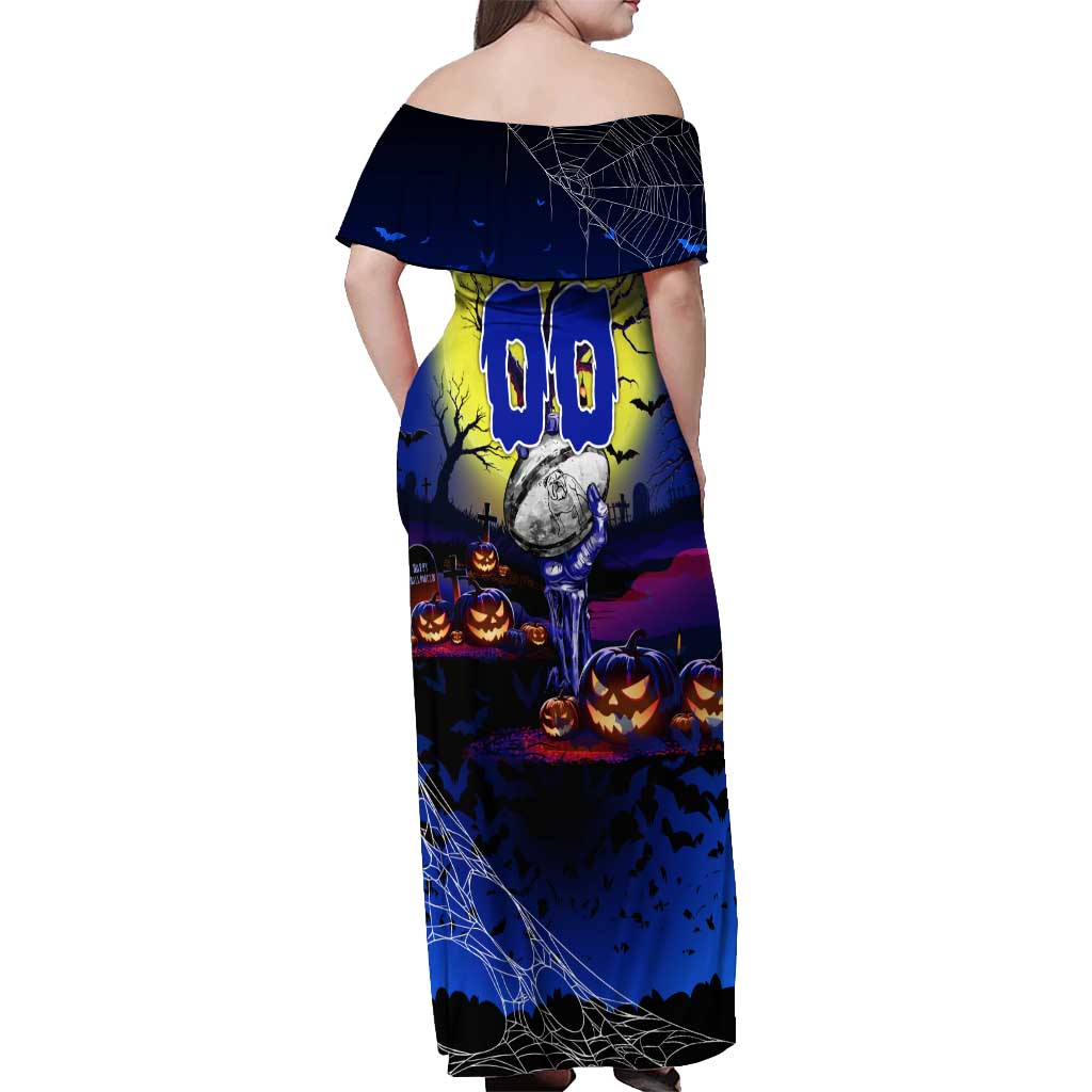 We Are Bulldogs Halloween Off Shoulder Maxi Dress Pumpkin Scary Spooky Season - Aussie Hoodie