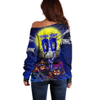 We Are Bulldogs Halloween Off Shoulder Sweater Pumpkin Scary Spooky Season - Aussie Hoodie