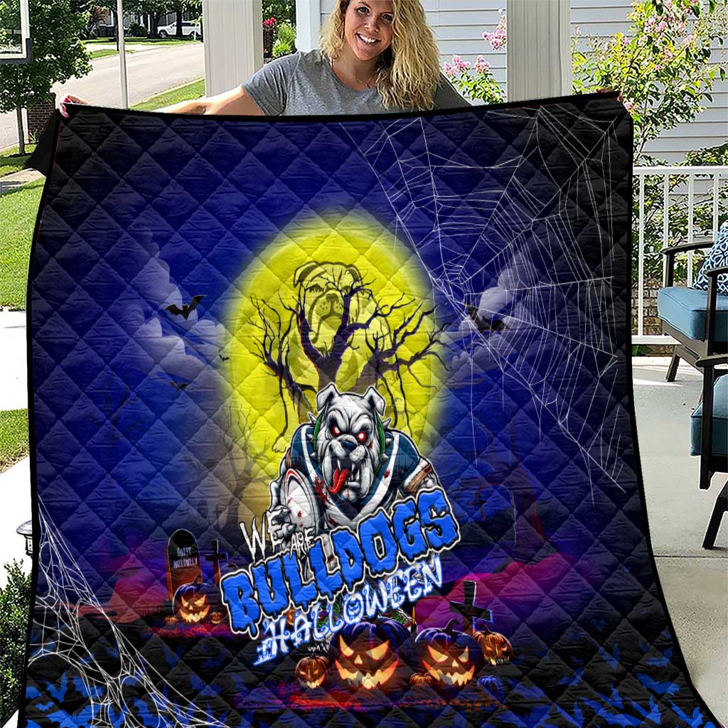 We Are Bulldogs Halloween Quilt Pumpkin Scary Spooky Season - Aussie Hoodie