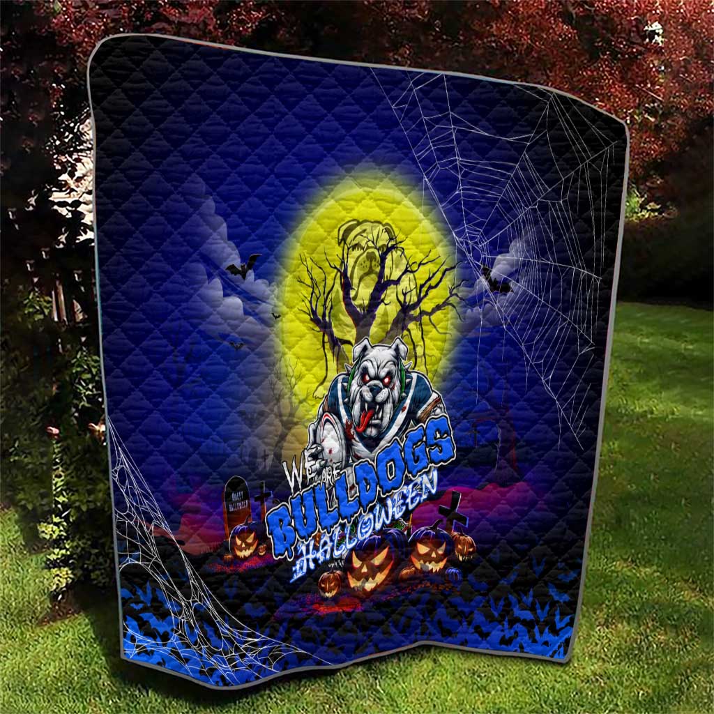 We Are Bulldogs Halloween Quilt Pumpkin Scary Spooky Season - Aussie Hoodie