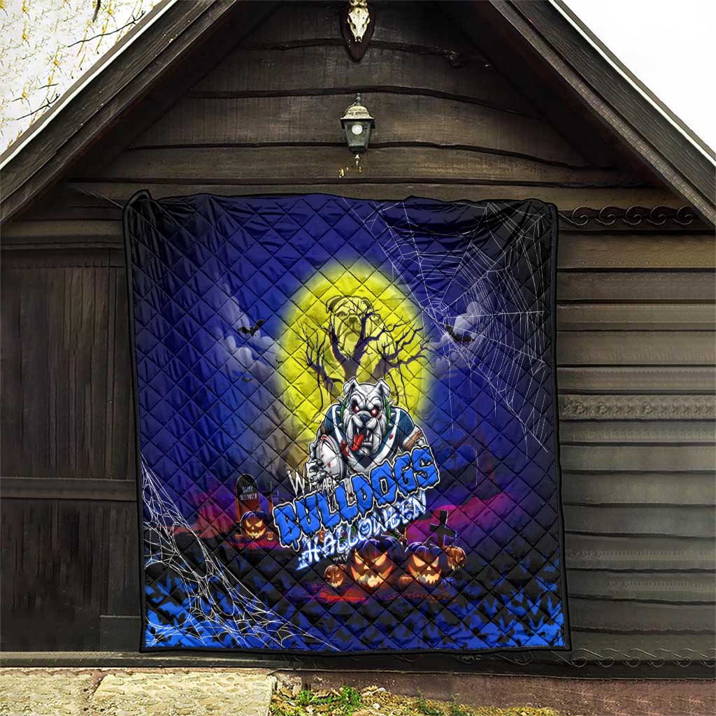 We Are Bulldogs Halloween Quilt Pumpkin Scary Spooky Season - Aussie Hoodie