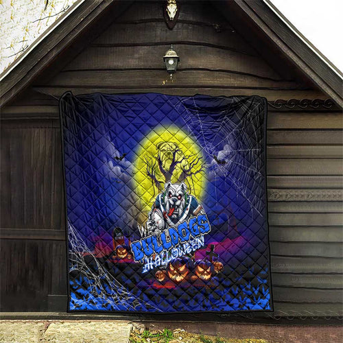 We Are Bulldogs Halloween Quilt Pumpkin Scary Spooky Season - Aussie Hoodie