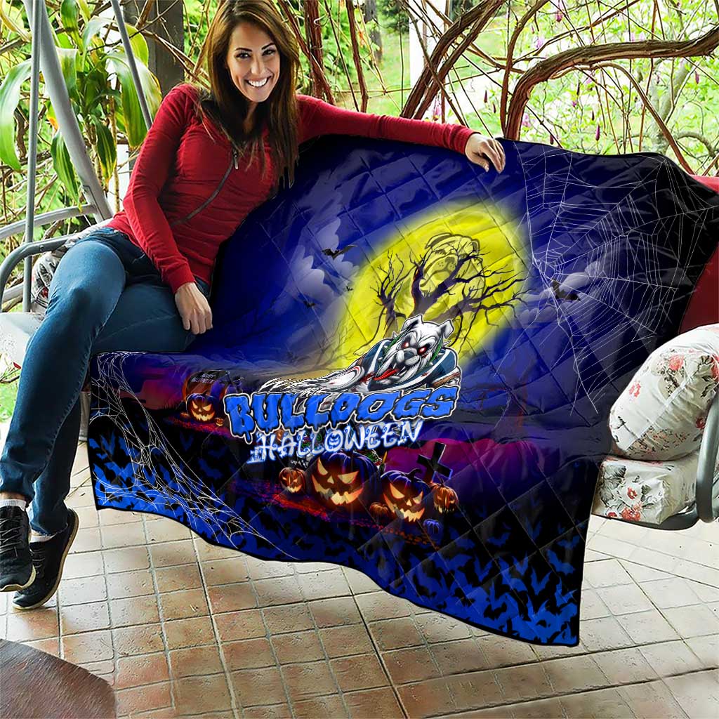 We Are Bulldogs Halloween Quilt Pumpkin Scary Spooky Season - Aussie Hoodie