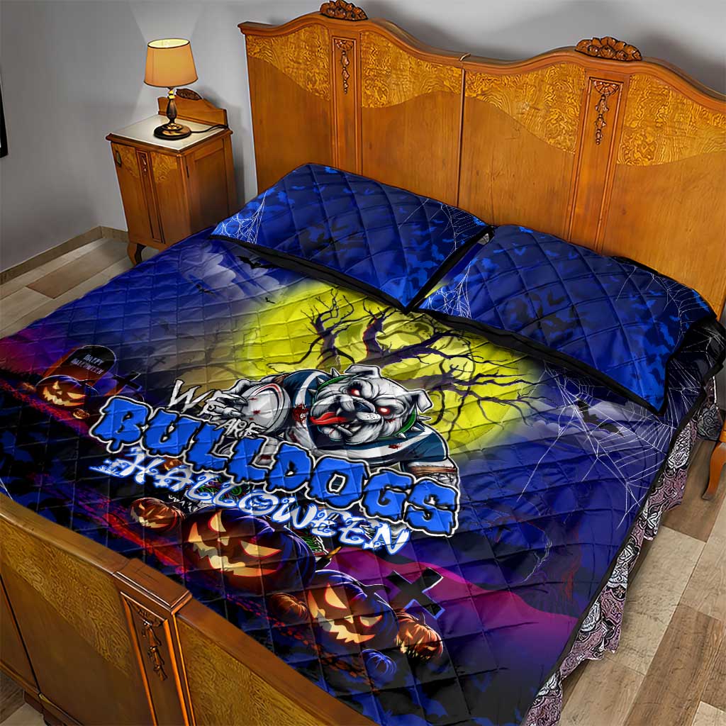We Are Bulldogs Halloween Quilt Bed Set Pumpkin Scary Spooky Season - Aussie Hoodie