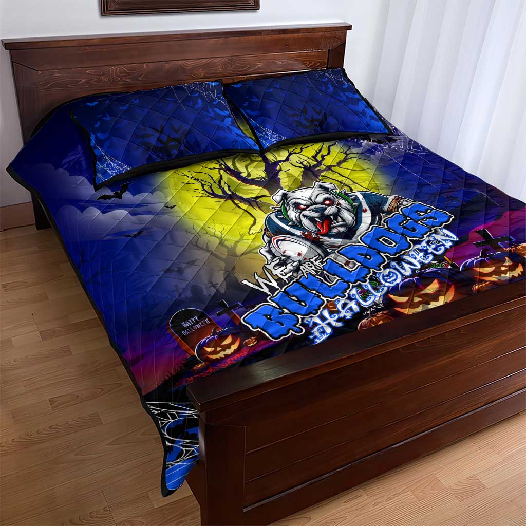 We Are Bulldogs Halloween Quilt Bed Set Pumpkin Scary Spooky Season - Aussie Hoodie