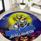 We Are Bulldogs Halloween Round Carpet Pumpkin Scary Spooky Season - Aussie Hoodie