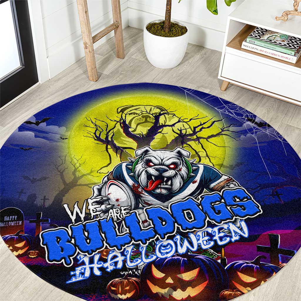 We Are Bulldogs Halloween Round Carpet Pumpkin Scary Spooky Season - Aussie Hoodie