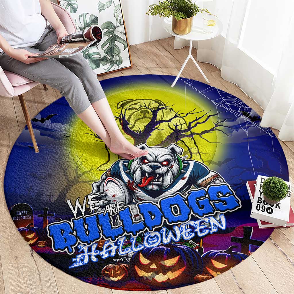 We Are Bulldogs Halloween Round Carpet Pumpkin Scary Spooky Season - Aussie Hoodie