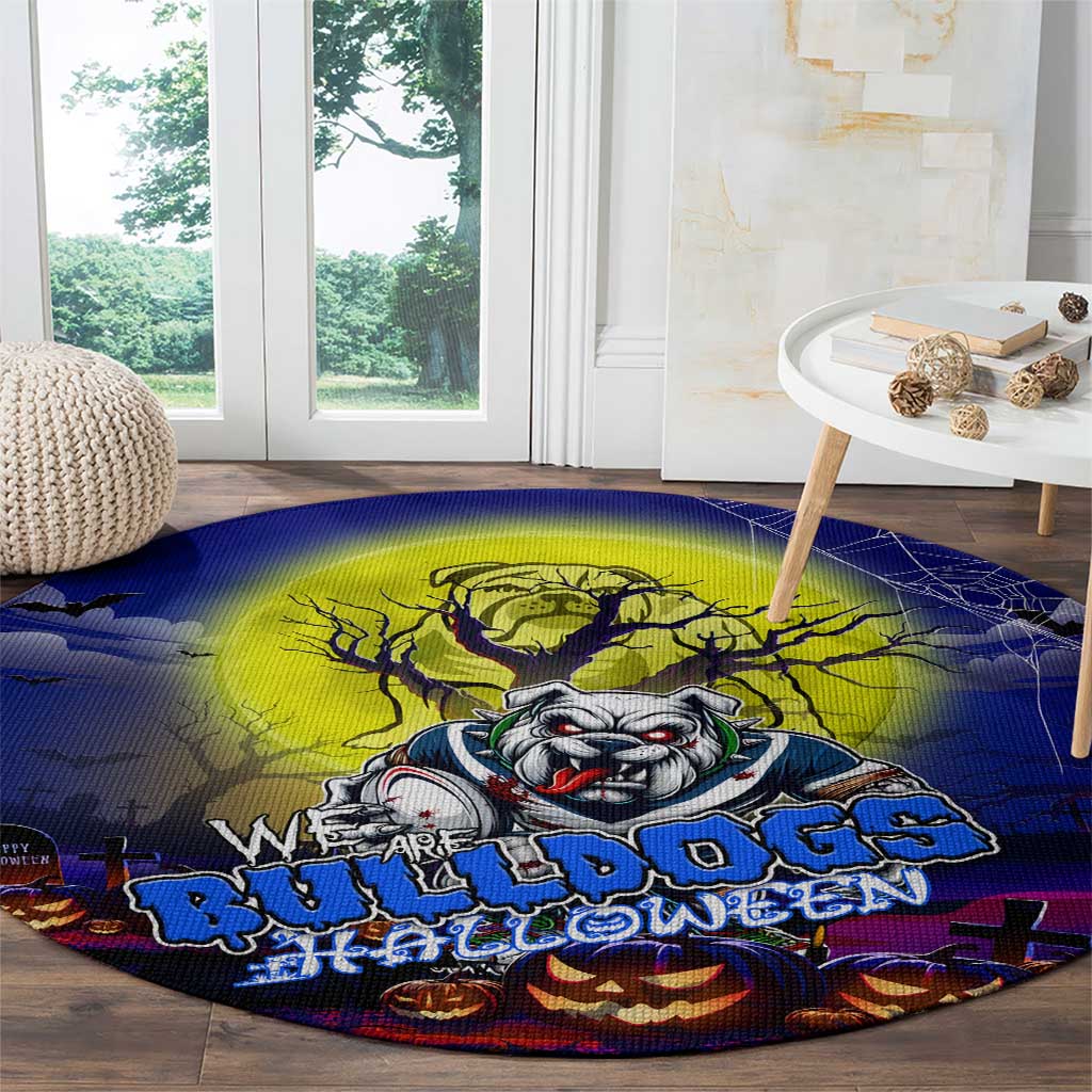 We Are Bulldogs Halloween Round Carpet Pumpkin Scary Spooky Season - Aussie Hoodie