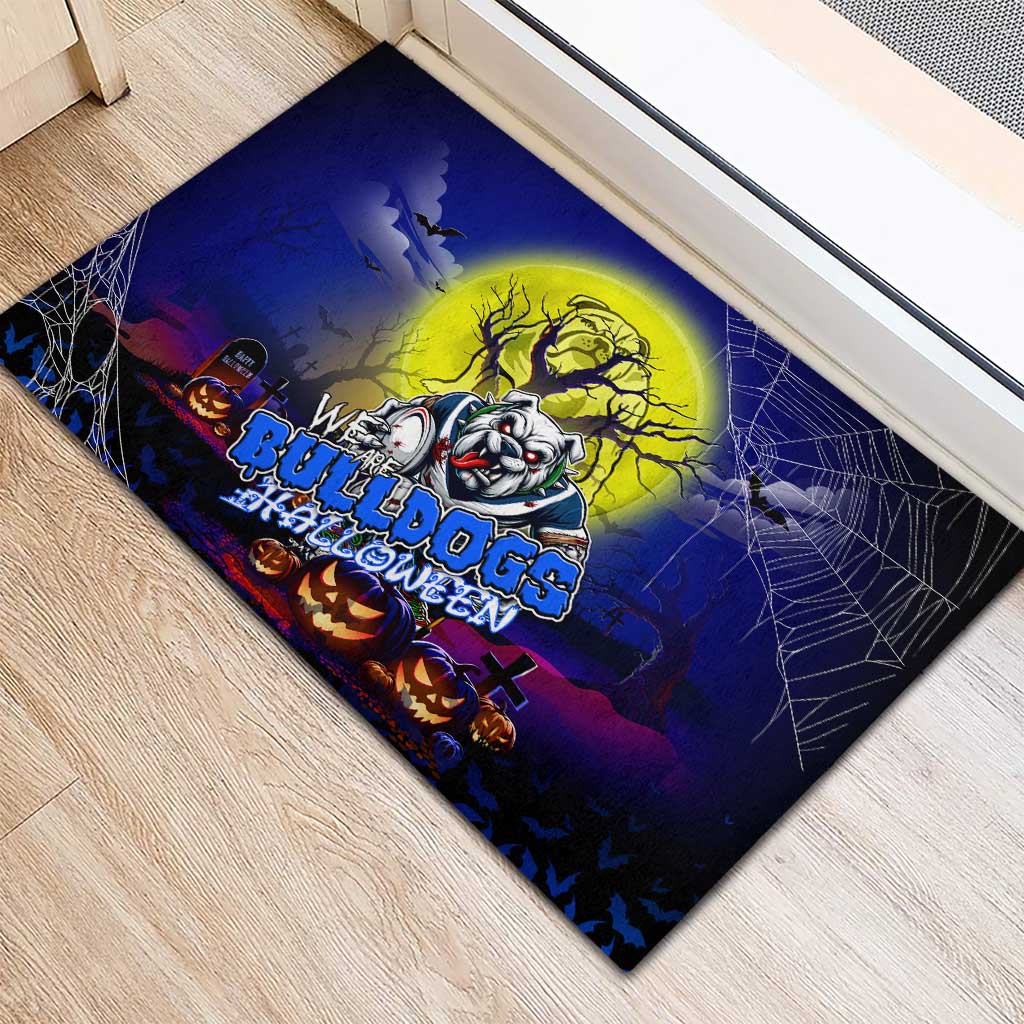 We Are Bulldogs Halloween Rubber Doormat Pumpkin Scary Spooky Season - Aussie Hoodie