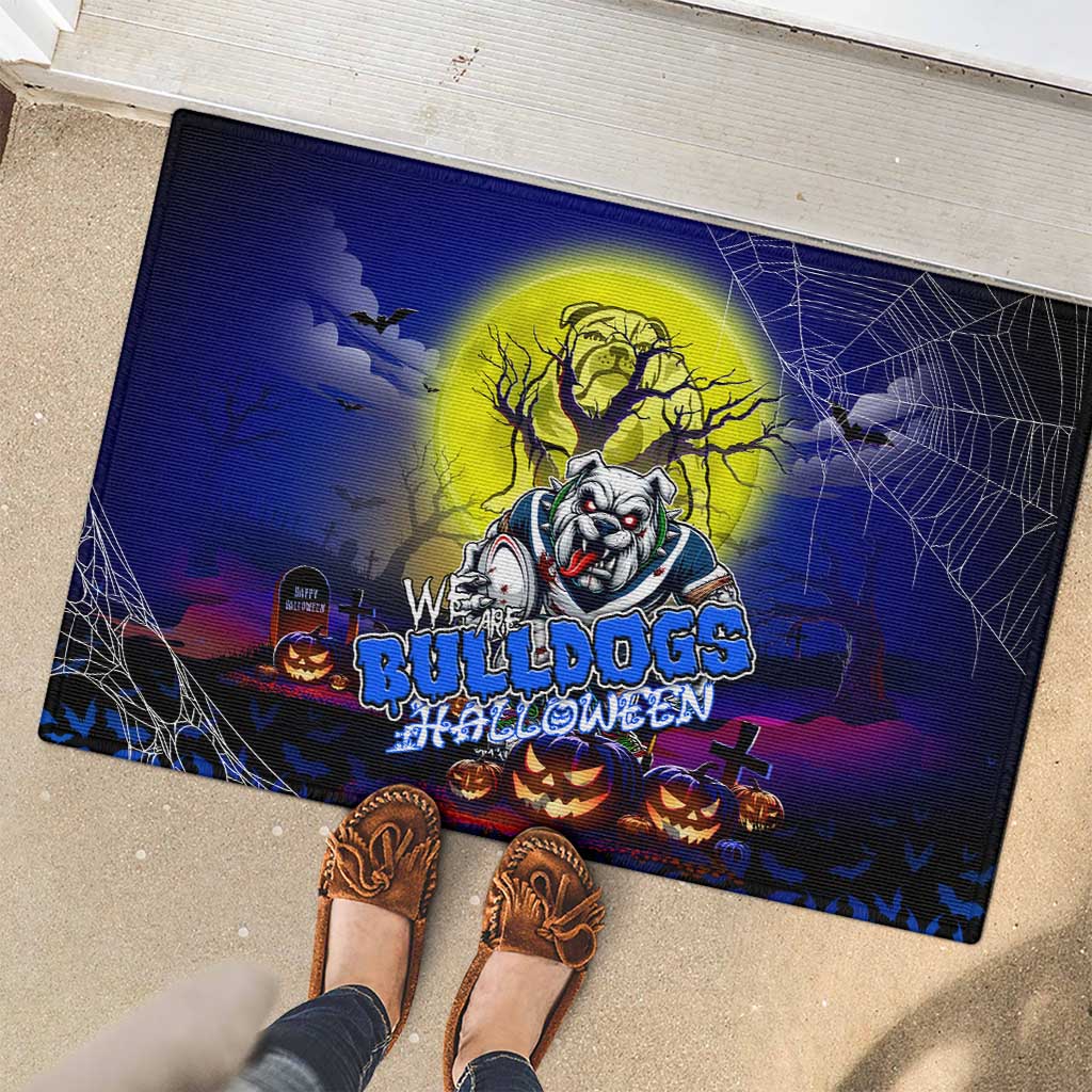 We Are Bulldogs Halloween Rubber Doormat Pumpkin Scary Spooky Season - Aussie Hoodie
