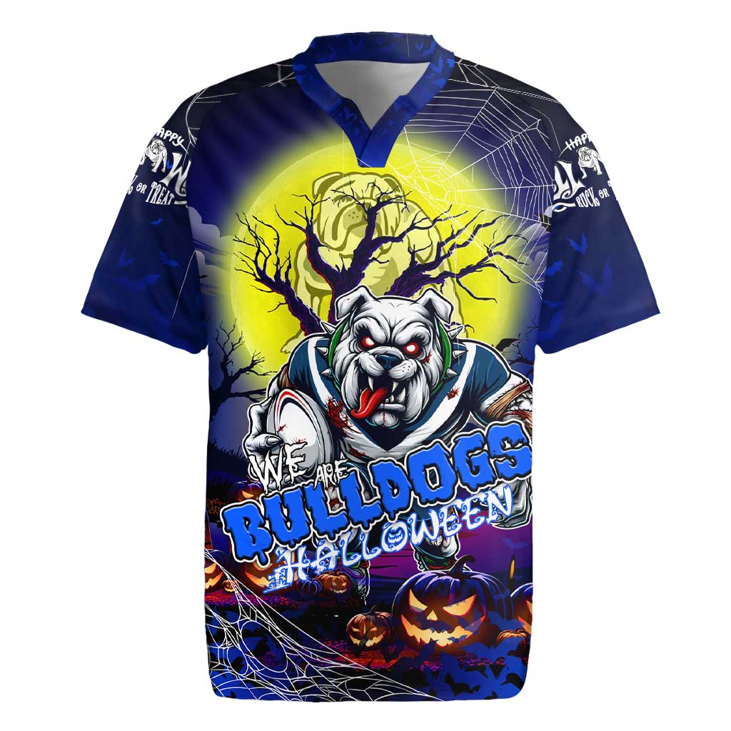 We Are Bulldogs Halloween Rugby Jersey Pumpkin Scary Spooky Season - Aussie Hoodie
