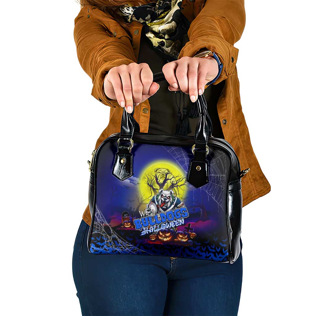 We Are Bulldogs Halloween Shoulder Handbag Pumpkin Scary Spooky Season - Aussie Hoodie