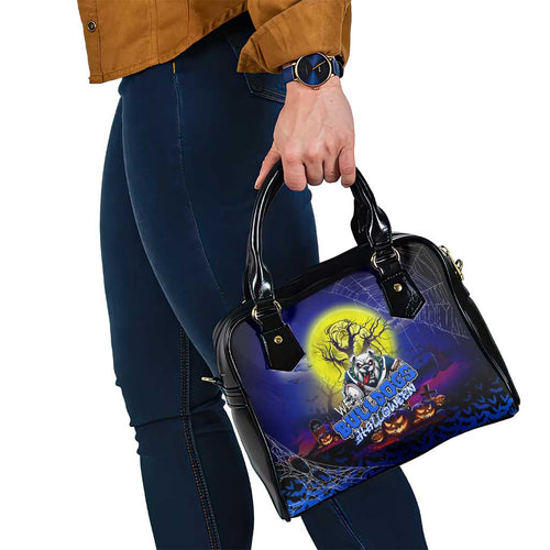 We Are Bulldogs Halloween Shoulder Handbag Pumpkin Scary Spooky Season - Aussie Hoodie