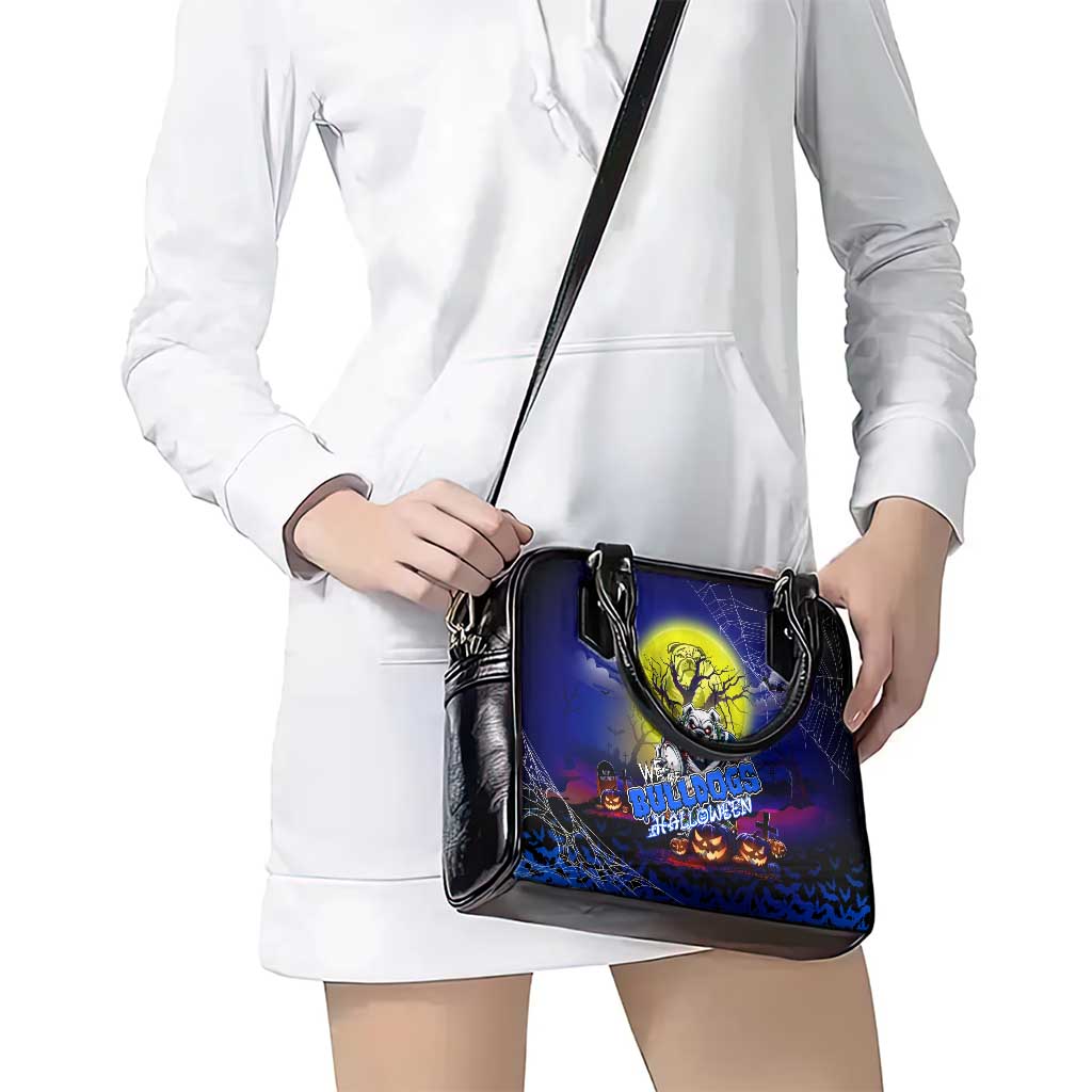 We Are Bulldogs Halloween Shoulder Handbag Pumpkin Scary Spooky Season - Aussie Hoodie