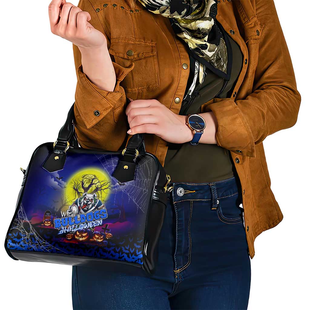 We Are Bulldogs Halloween Shoulder Handbag Pumpkin Scary Spooky Season - Aussie Hoodie