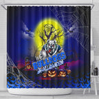 We Are Bulldogs Halloween Shower Curtain Pumpkin Scary Spooky Season - Aussie Hoodie