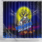 We Are Bulldogs Halloween Shower Curtain Pumpkin Scary Spooky Season - Aussie Hoodie