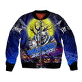 We Are Bulldogs Halloween Sleeve Zip Bomber Jacket Pumpkin Scary Spooky Season - Aussie Hoodie