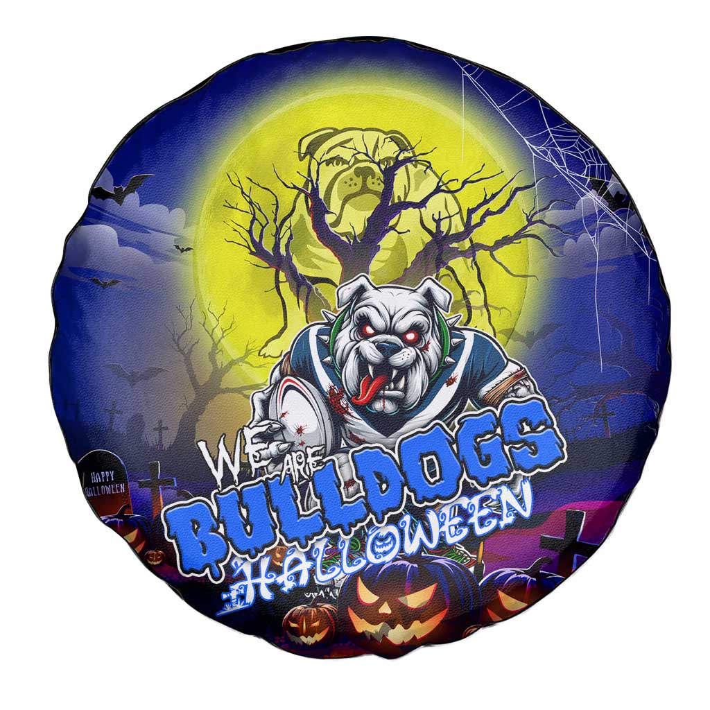 We Are Bulldogs Halloween Spare Tire Cover Pumpkin Scary Spooky Season - Aussie Hoodie