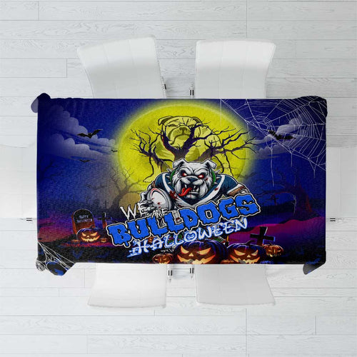 We Are Bulldogs Halloween Tablecloth Pumpkin Scary Spooky Season - Aussie Hoodie