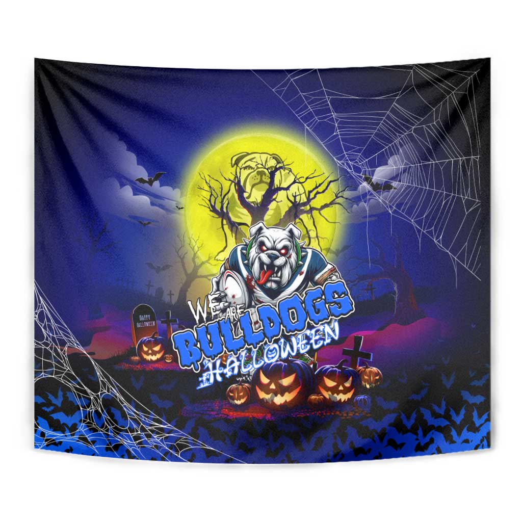 We Are Bulldogs Halloween Tapestry Pumpkin Scary Spooky Season - Aussie Hoodie
