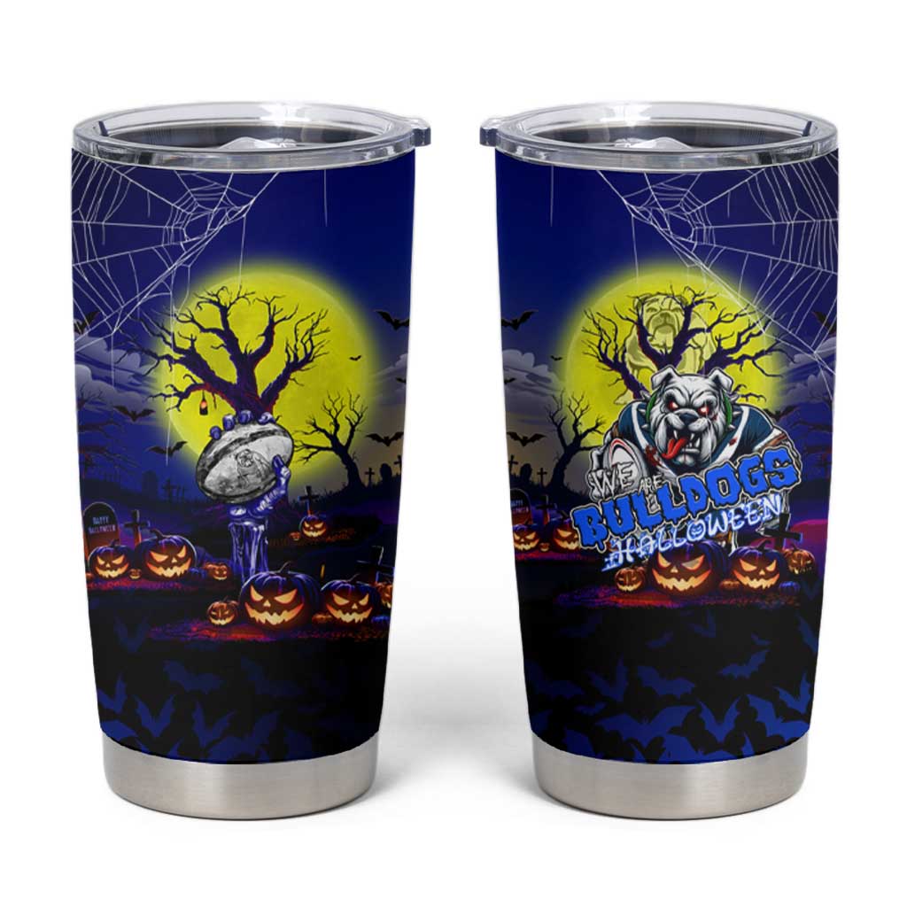 We Are Bulldogs Halloween Tumbler Cup Pumpkin Scary Spooky Season - Aussie Hoodie