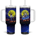 We Are Bulldogs Halloween Tumbler With Handle Pumpkin Scary Spooky Season - Aussie Hoodie