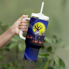 We Are Bulldogs Halloween Tumbler With Handle Pumpkin Scary Spooky Season - Aussie Hoodie