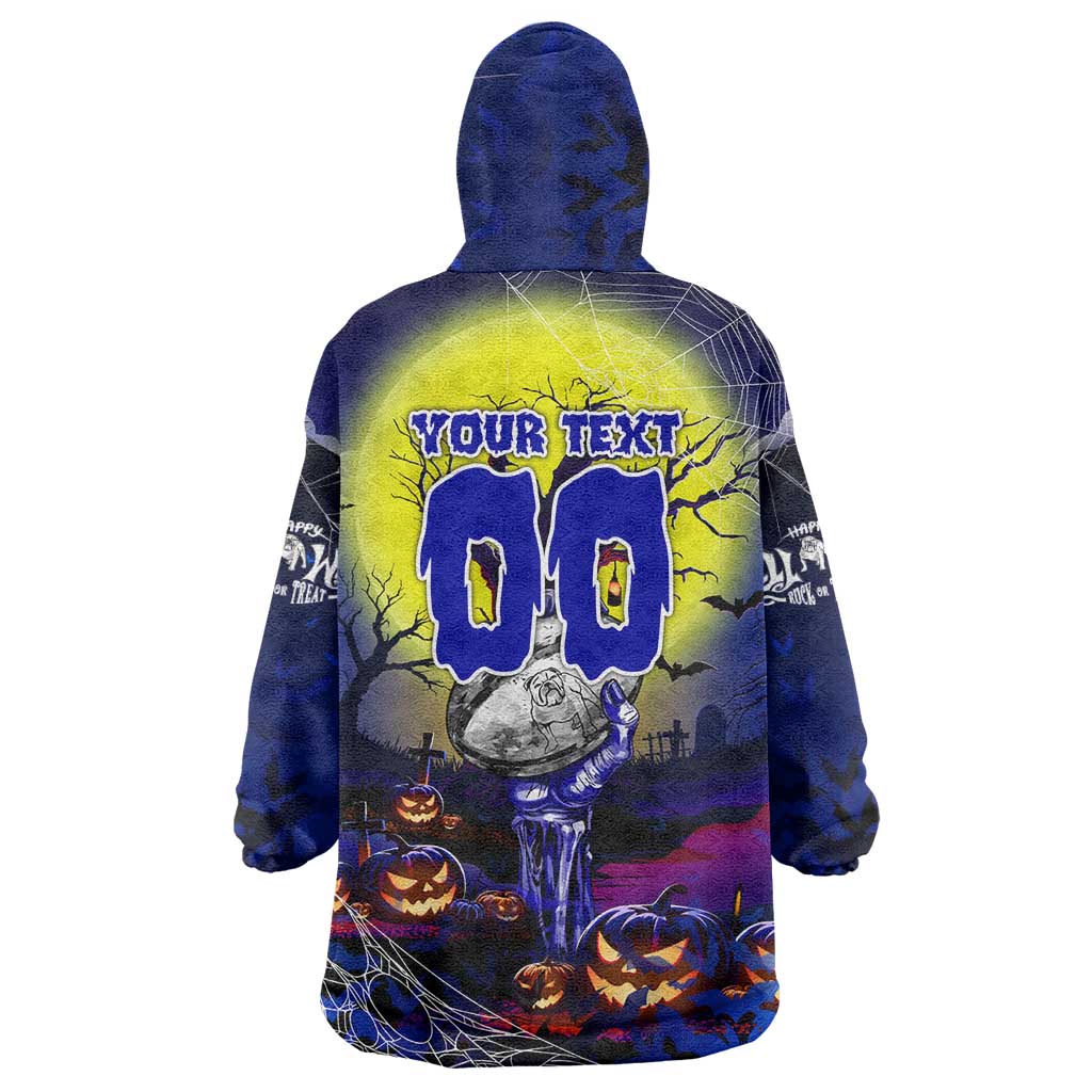We Are Bulldogs Halloween Wearable Blanket Hoodie Pumpkin Scary Spooky Season - Aussie Hoodie