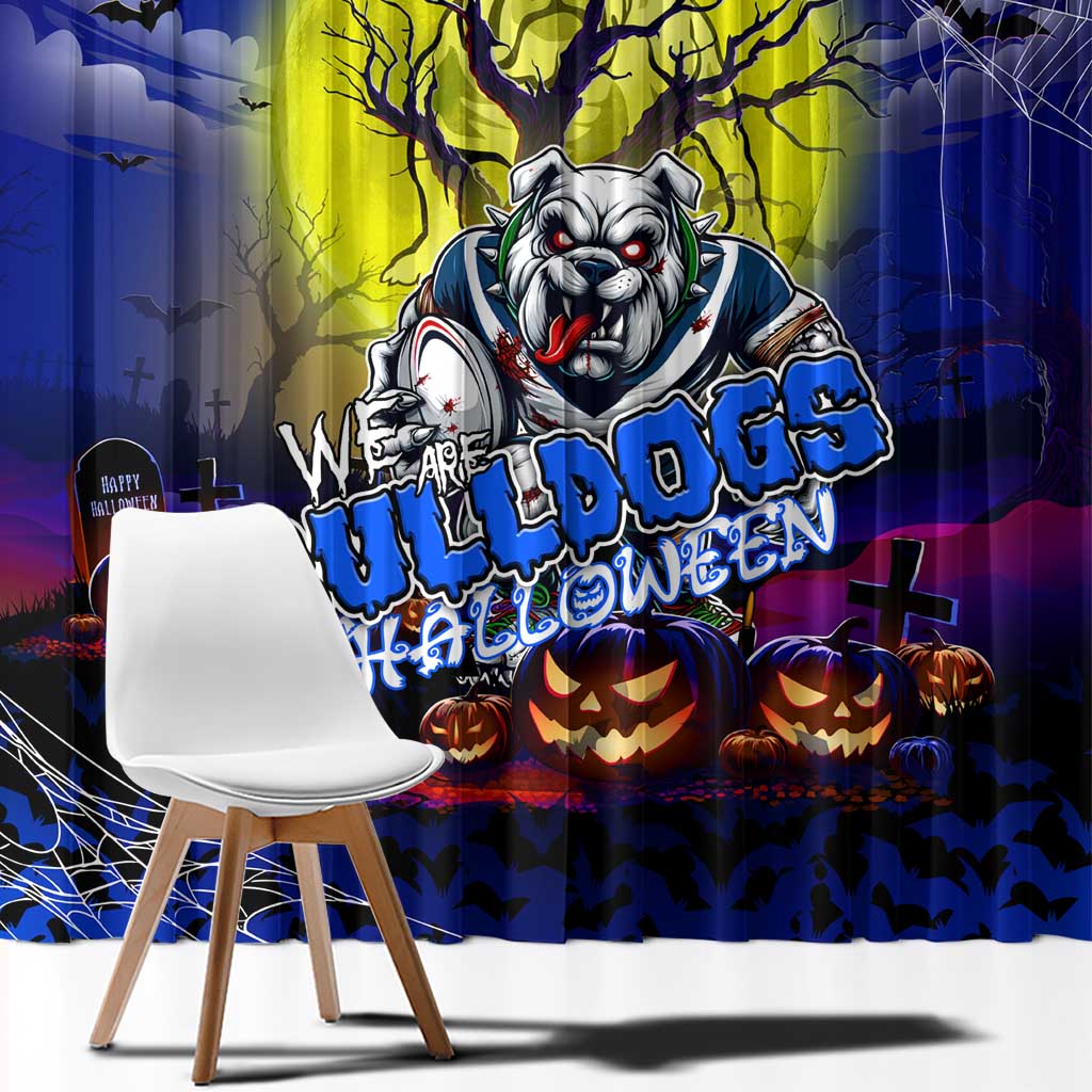 We Are Bulldogs Halloween Window Curtain Pumpkin Scary Spooky Season - Aussie Hoodie