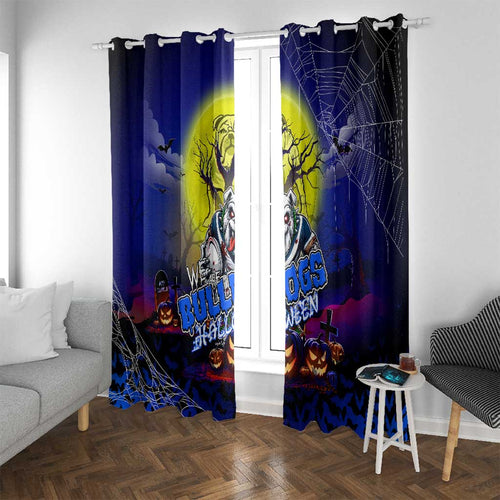 We Are Bulldogs Halloween Window Curtain Pumpkin Scary Spooky Season - Aussie Hoodie