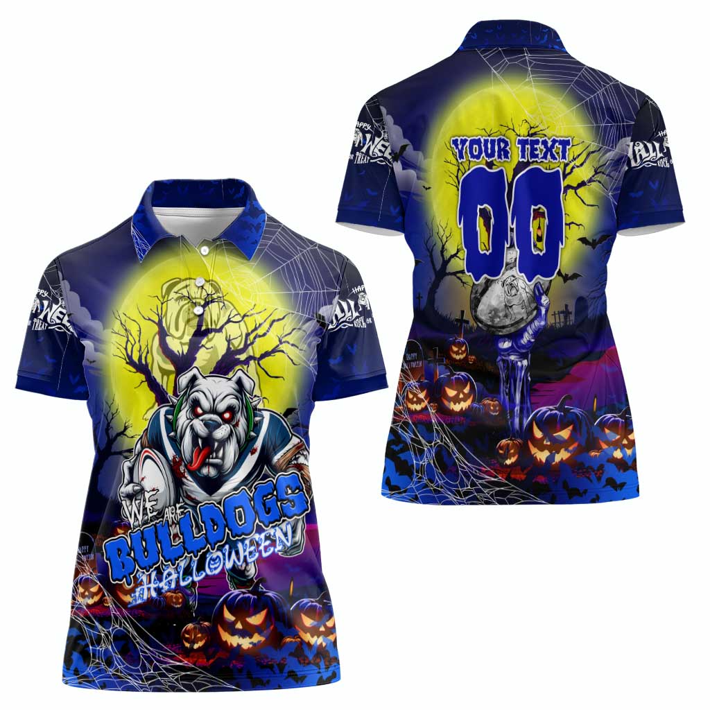 We Are Bulldogs Halloween Women Polo Shirt Pumpkin Scary Spooky Season - Aussie Hoodie