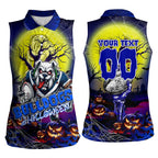We Are Bulldogs Halloween Women Sleeveless Polo Shirt Pumpkin Scary Spooky Season - Aussie Hoodie