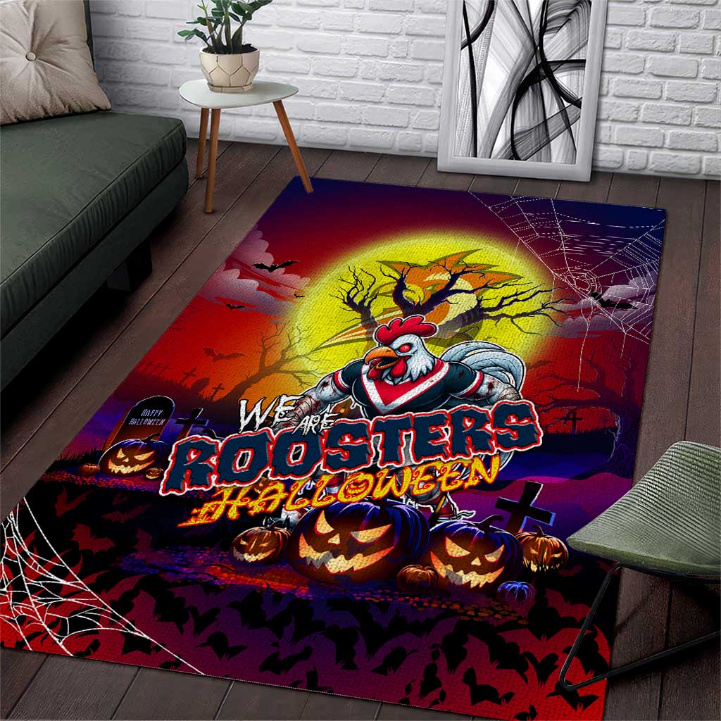 We Are Roosters Halloween Area Rug Pumpkin Scary Spooky Season - Aussie Hoodie