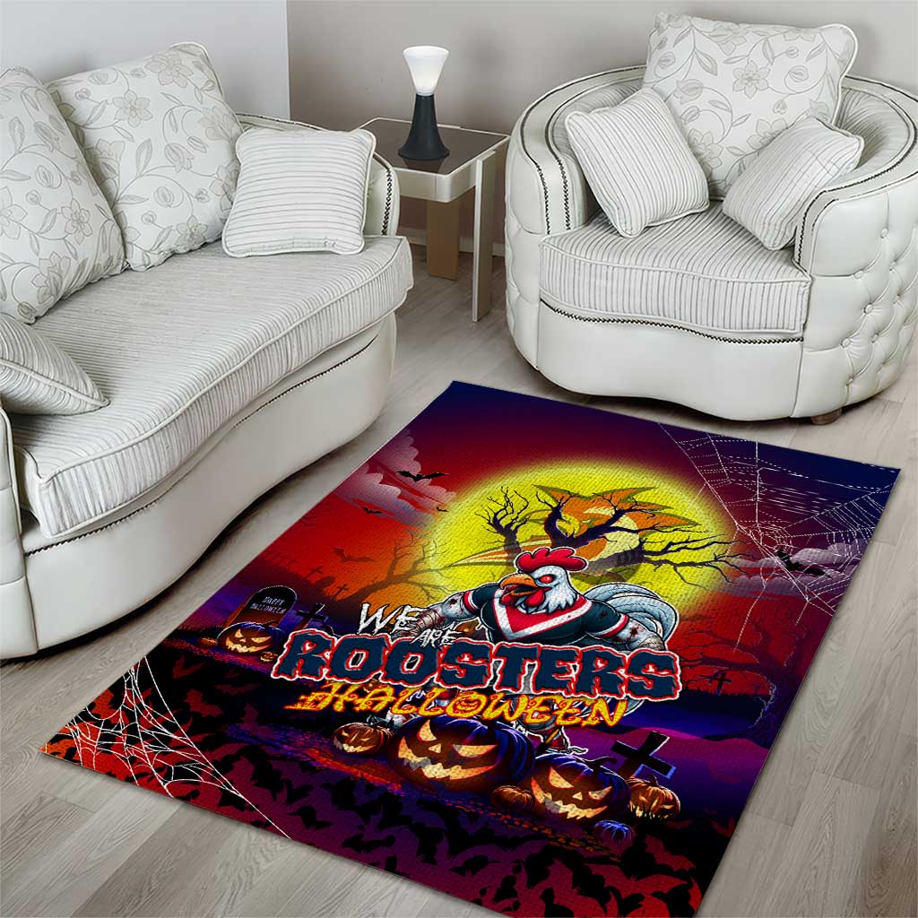 We Are Roosters Halloween Area Rug Pumpkin Scary Spooky Season - Aussie Hoodie
