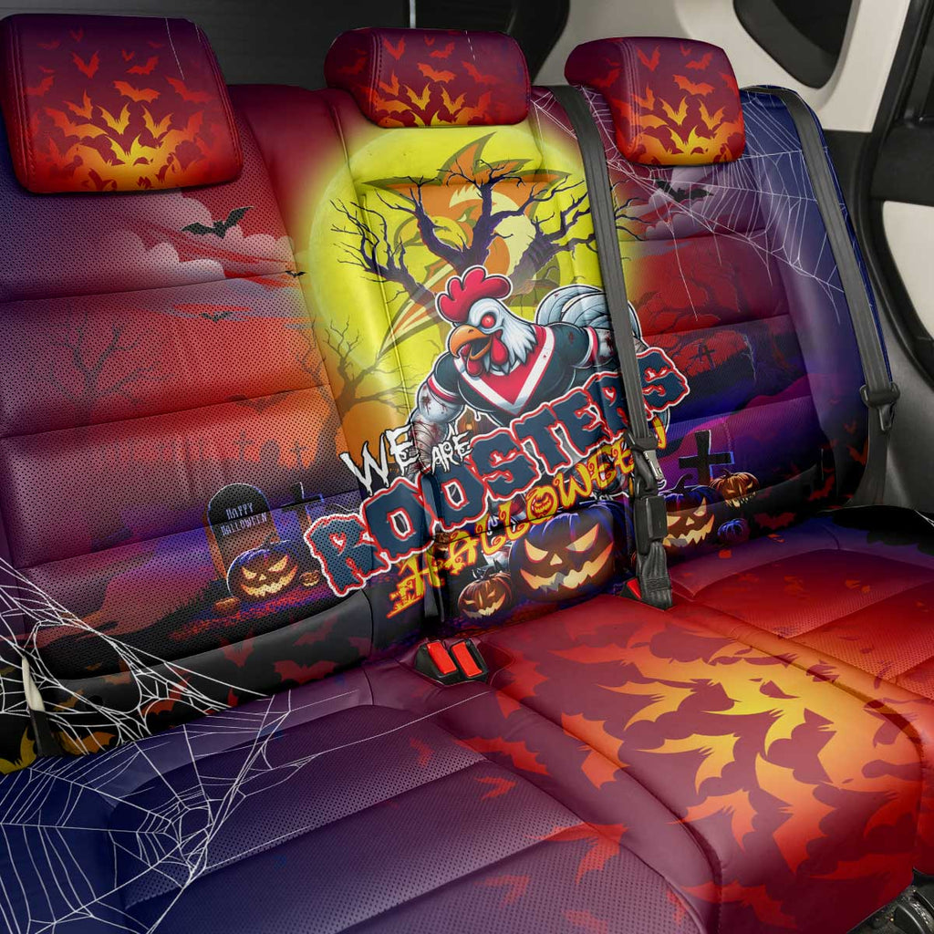 We Are Roosters Halloween Back Car Seat Cover Pumpkin Scary Spooky Season - Aussie Hoodie