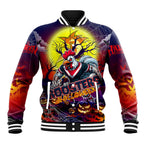 We Are Roosters Halloween Baseball Jacket Pumpkin Scary Spooky Season - Aussie Hoodie