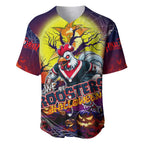 We Are Roosters Halloween Baseball Jersey Pumpkin Scary Spooky Season - Aussie Hoodie