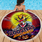 We Are Roosters Halloween Beach Blanket Pumpkin Scary Spooky Season - Aussie Hoodie