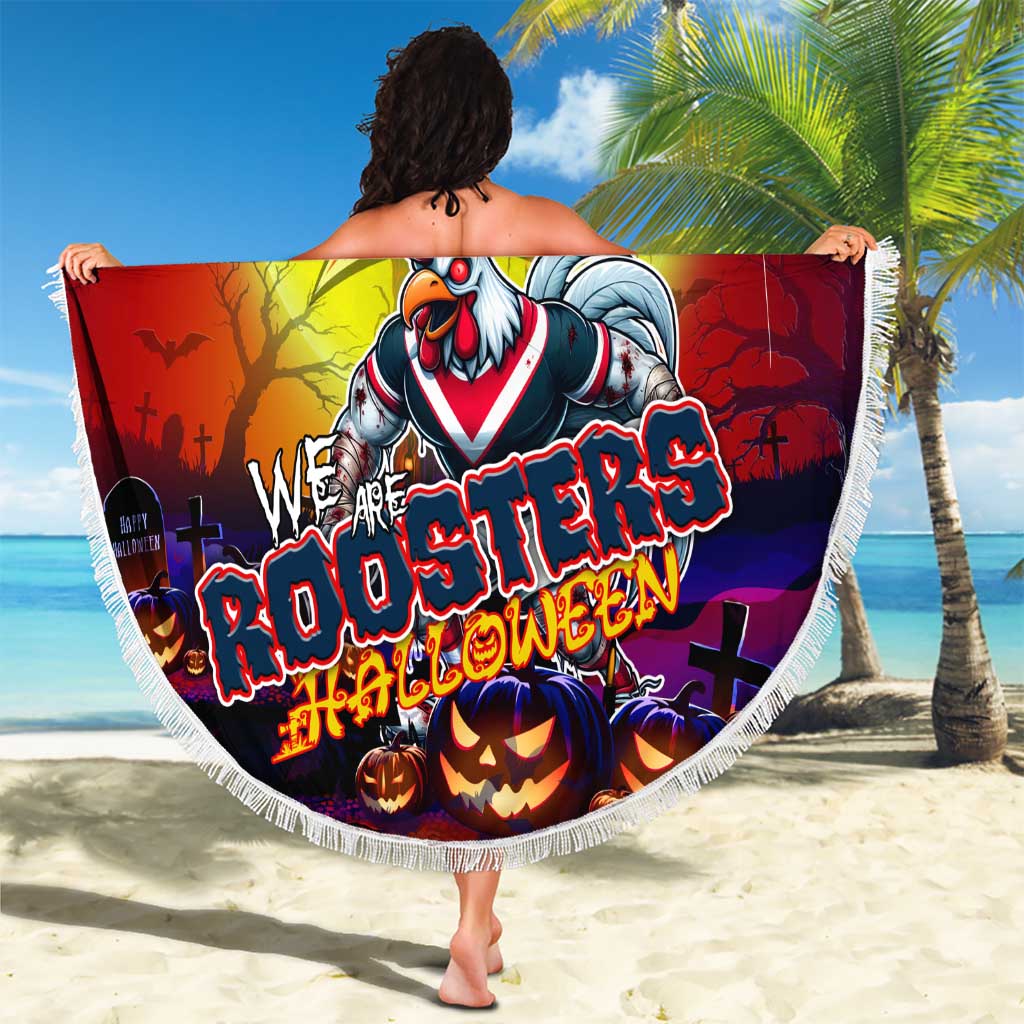 We Are Roosters Halloween Beach Blanket Pumpkin Scary Spooky Season - Aussie Hoodie